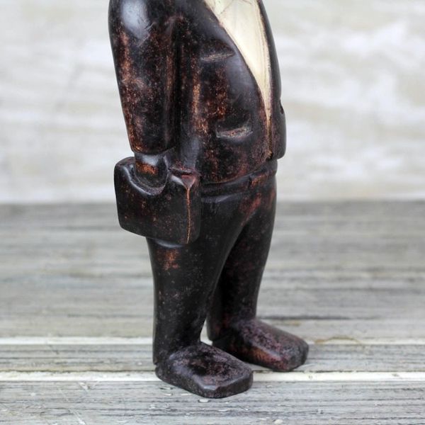 Alternate image for Sese Wood Anthropomorphic Rhino Sculpure from Ghana Cool Rhino