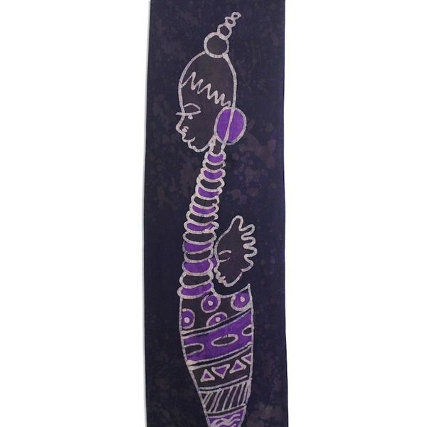 Alternate image for Mother and Child Batik Cotton Wall Hanging from Ghana Mothers Pride I