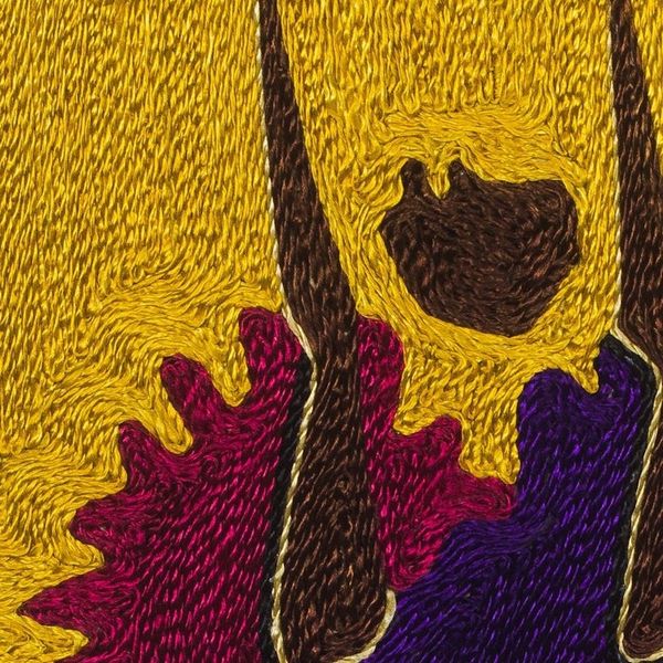 Alternate image for Handmade Silk Wall Art of African Warriors from Ghana Final Warriors