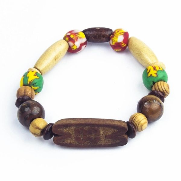 Alternate image for Glass and Bamboo Beaded Unity Bracelet with Tigers Eye Each is a Link