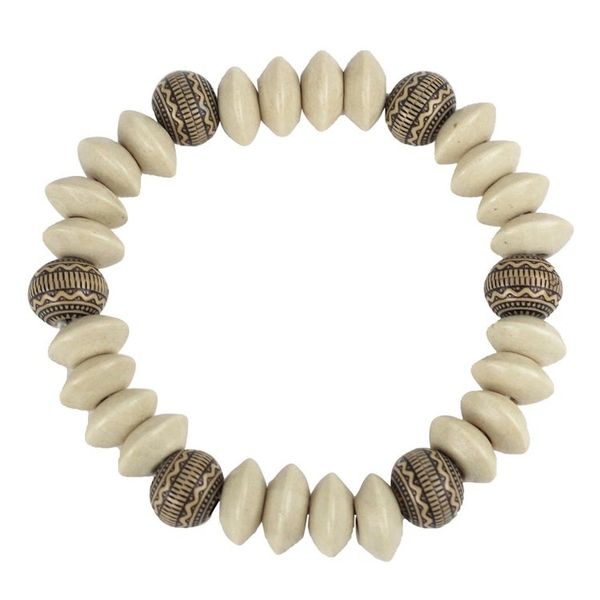 Alternate image for Wood and Recycled Plastic Beaded Bracelet from Ghana African Innocence