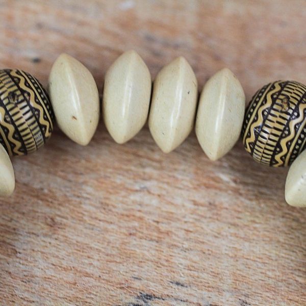 Alternate image for Wood and Recycled Plastic Beaded Bracelet from Ghana African Innocence