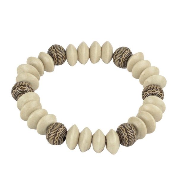 Alternate image for Wood and Recycled Plastic Beaded Bracelet from Ghana African Innocence
