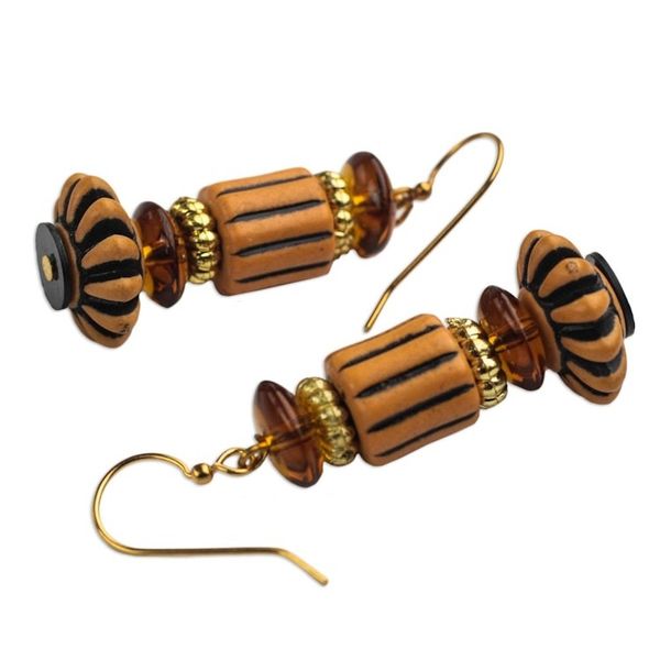 Alternate image for Eco-Friendly Recycled Plastic Dangle Earrings from Ghana Eco Royalty