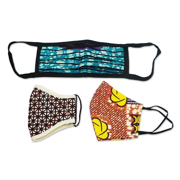 Alternate image for Double-Layered Adult Face Masks Set of 3 Abide With Us