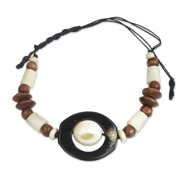Alternate image for Brown Ivory African Beaded Unity Bracelet from Ghana Be As One