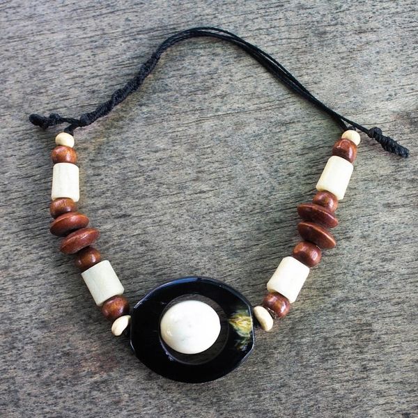 Alternate image for Brown Ivory African Beaded Unity Bracelet from Ghana Be As One