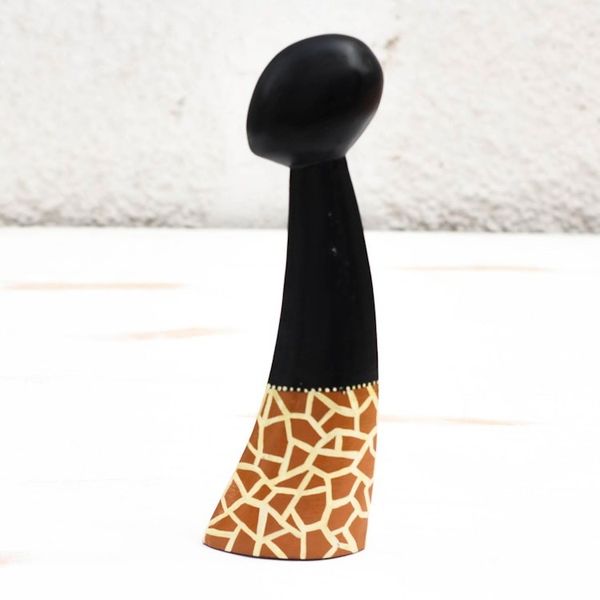 Alternate image for Giraffe Motif Abstract Wood Sculpture from Ghana Giraffe Figure