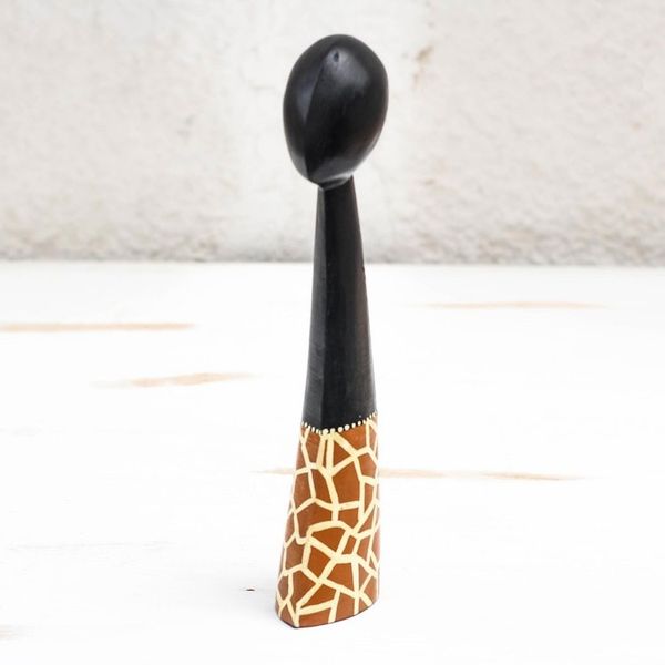 Alternate image for Giraffe Motif Abstract Wood Sculpture from Ghana Giraffe Figure