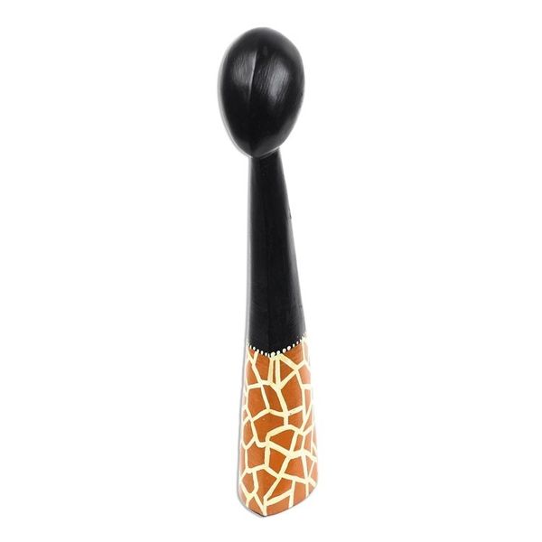 Alternate image for Giraffe Motif Abstract Wood Sculpture from Ghana Giraffe Figure