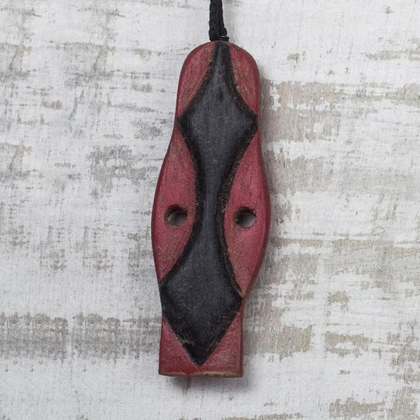 Alternate image for Wood African Mask Ornaments Crafted in Ghana Set of 3 Bedu Masks