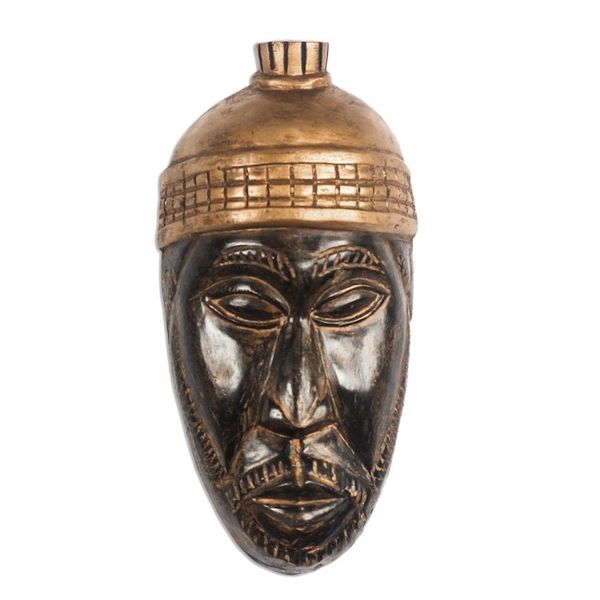 Alternate image for Sese Wood Mask of an African Chief from Ghana Oman Hene