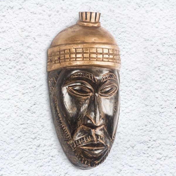 Alternate image for Sese Wood Mask of an African Chief from Ghana Oman Hene