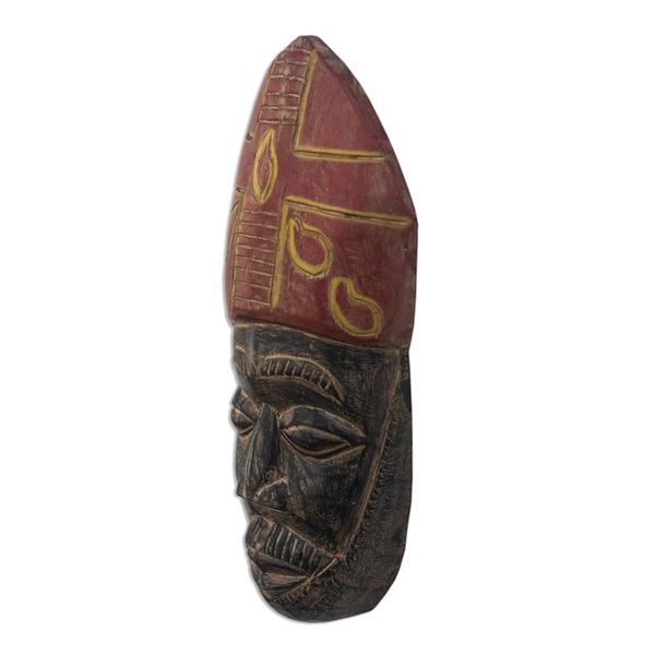 Alternate image for African Wood Mask of a Bishop from Ghana Bishop
