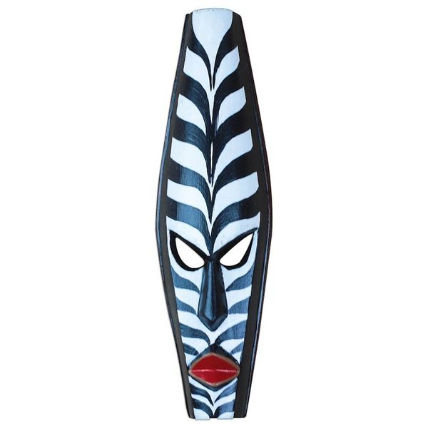 Alternate image for African Wood Mask with Zebra Motifs from Ghana Zebra Face