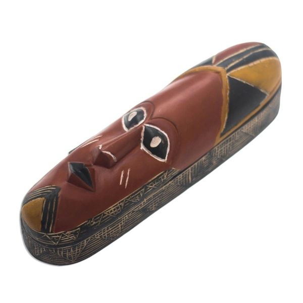 Alternate image for Wood Decorative Box Shaped Like an African Mask African Pride