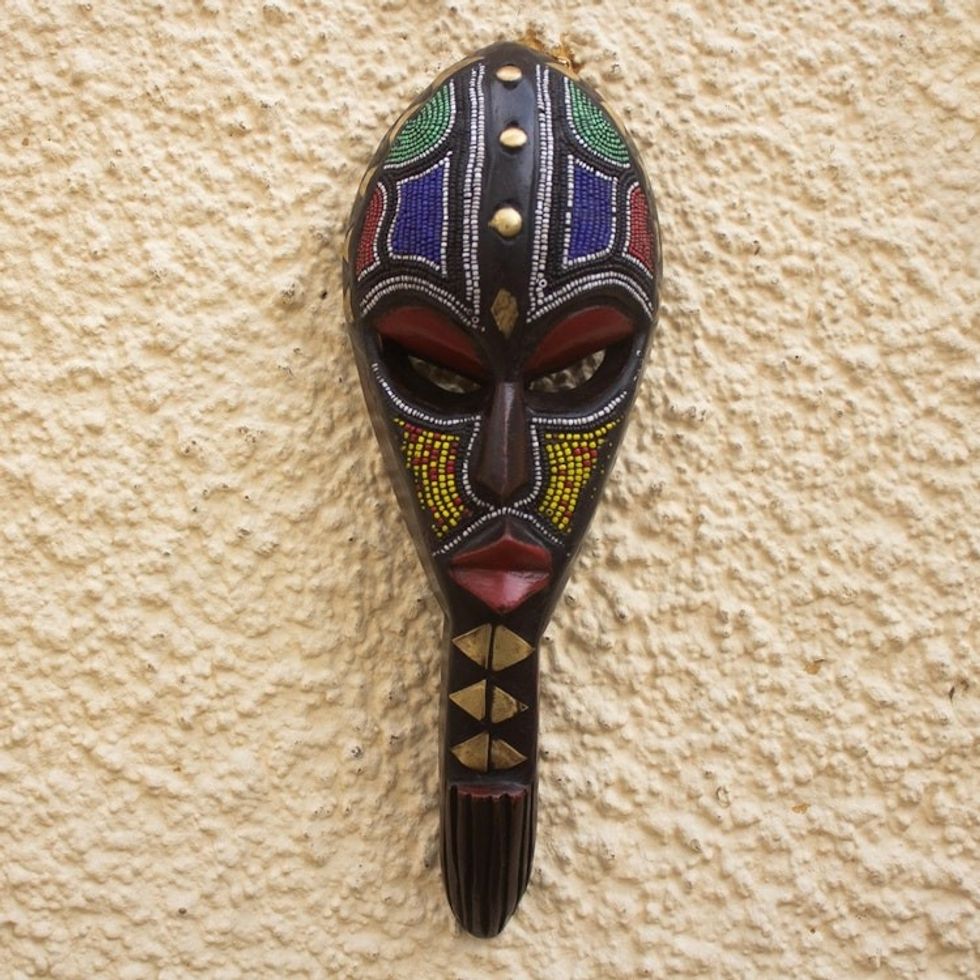 Artisan Made West Africa Sese Wood Mask 'Kimoni'