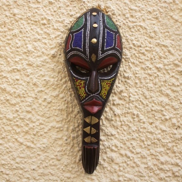 Alternate image for Artisan Made West Africa Sese Wood Mask Kimoni