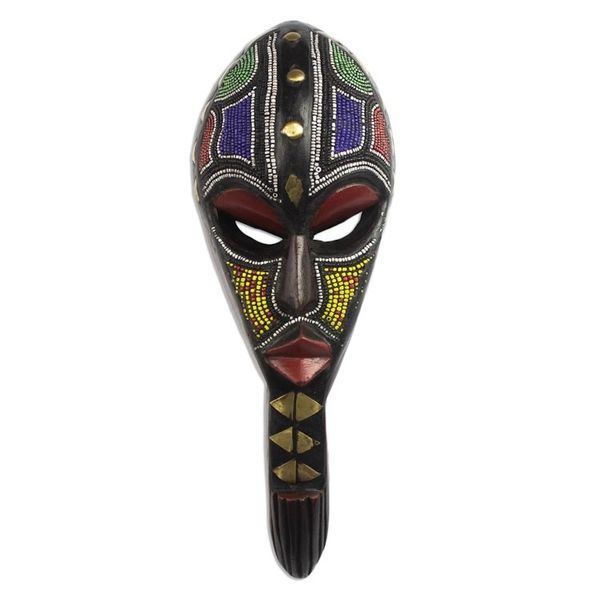Alternate image for Artisan Made West Africa Sese Wood Mask Kimoni