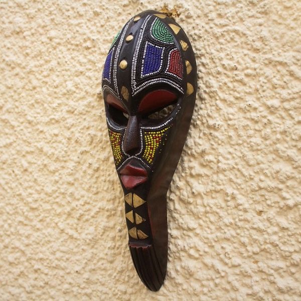 Alternate image for Artisan Made West Africa Sese Wood Mask Kimoni