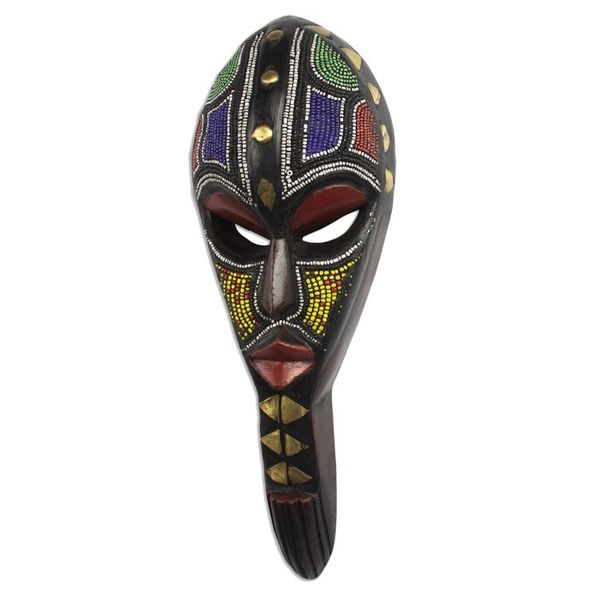 Alternate image for Artisan Made West Africa Sese Wood Mask Kimoni