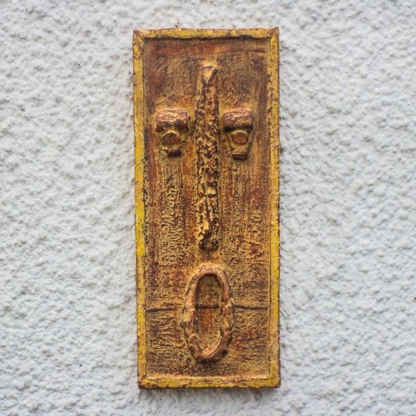 Alternate image for Rustic Sese Wood Portrait Relief Panel from Ghana Fine Face