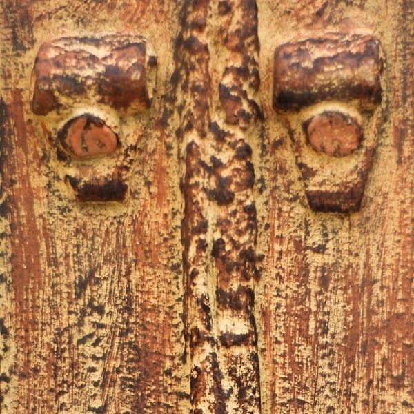 Alternate image for Rustic Sese Wood Portrait Relief Panel from Ghana Fine Face