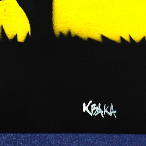 Alternate image for Signed Painting of an Elephant from Ghana Elephant in Sunset