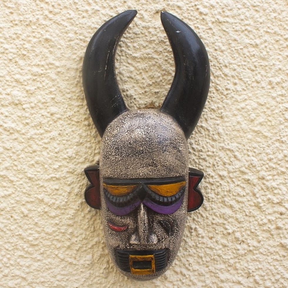 Hand Made Sese Wood Mask from Ghana 'Milandu'