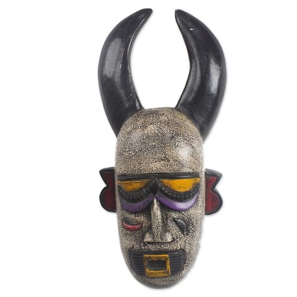 Alternate image for Hand Made Sese Wood Mask from Ghana Milandu