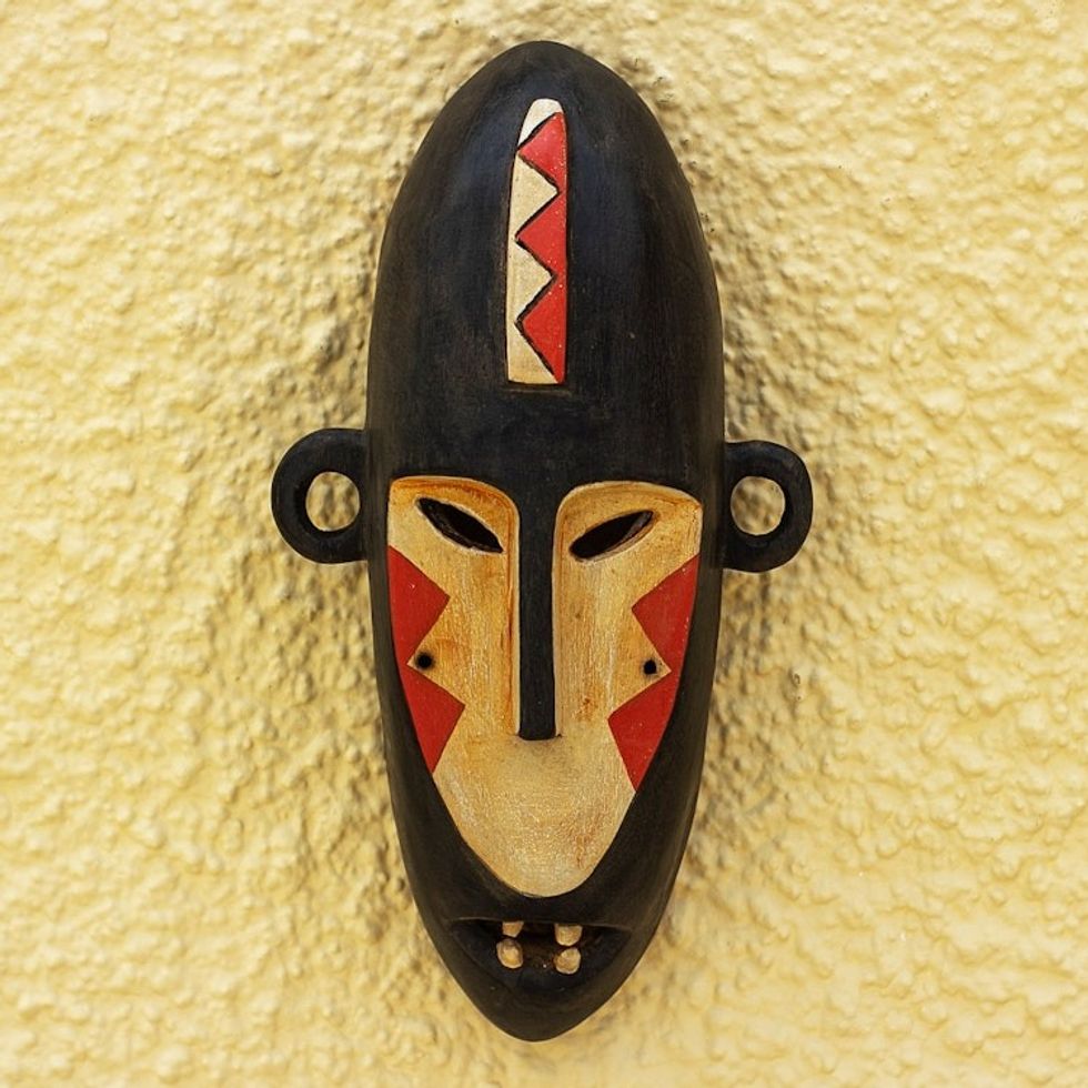African Sese Wood Mask 'Boa Style'