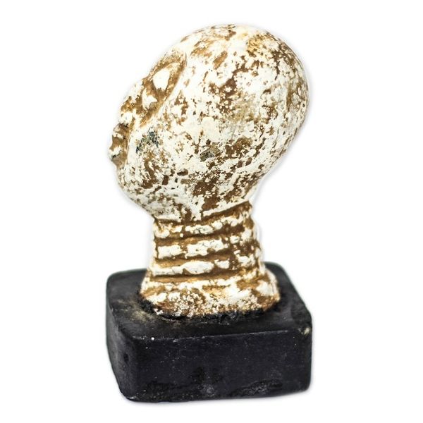 Alternate image for Handcrafted Beige Ceramic Head Sculpture from Ghana Jolly Head