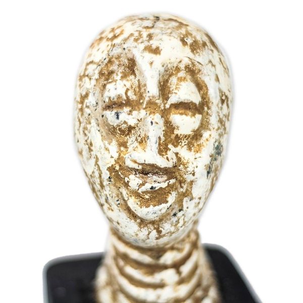 Alternate image for Handcrafted Beige Ceramic Head Sculpture from Ghana Jolly Head