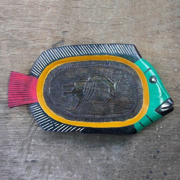 Alternate image for Decorative Sese Wood Fish Tray Fish Food