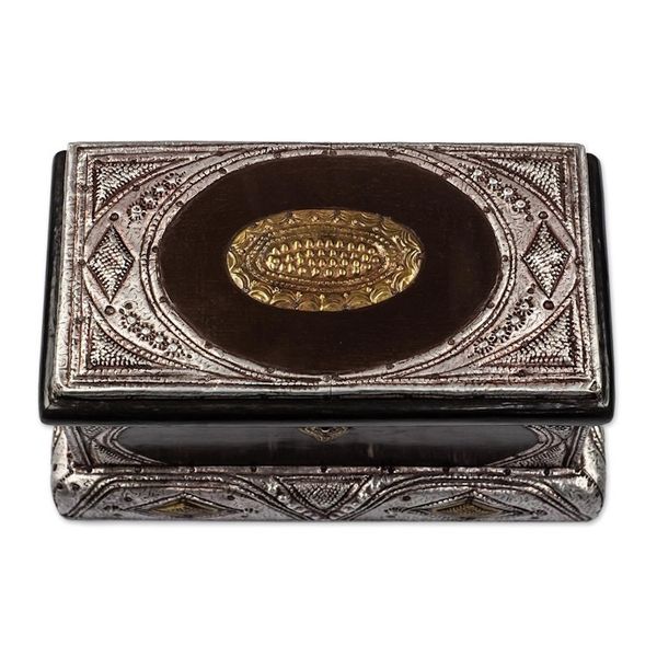 Alternate image for Sese Wood and Aluminum Plated Jewelry Box Royal Jewels