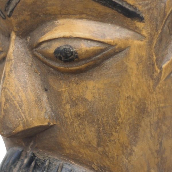 Alternate image for African Wood Mask of a British Colonial from Ghana British Chief