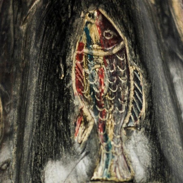 Alternate image for Fish-Themed African Wood Mask from Ghana Glorious Apata