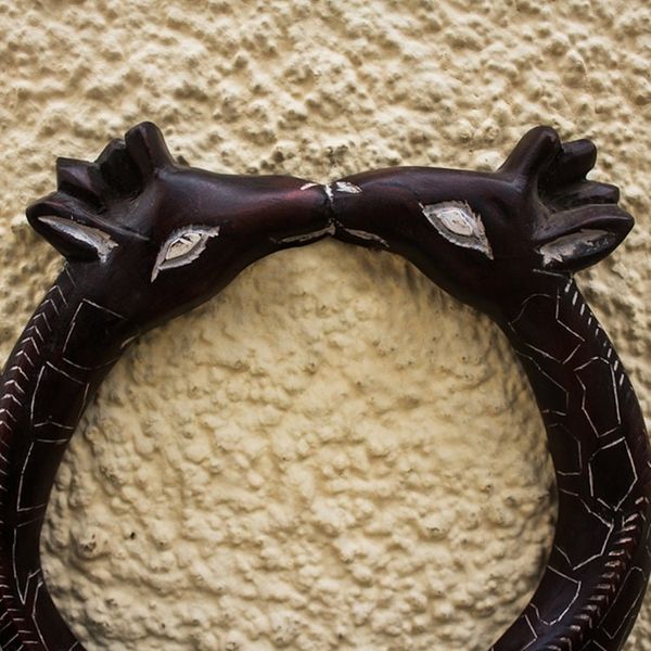 Alternate image for Hand Carved Giraffe Romance Wall Accent Giraffe Love