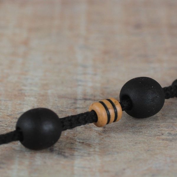 Alternate image for Sese Wood Gye Nyame Pendant Necklace from Ghana Gye Nyame Drop