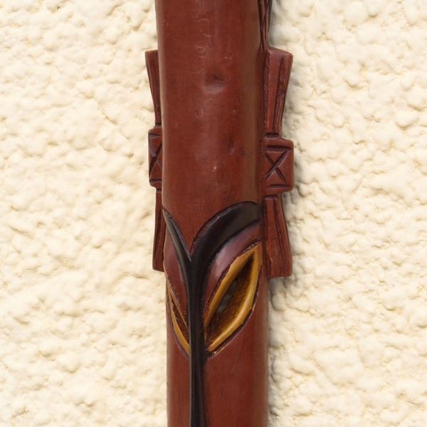Alternate image for Brown and Black African Sese Wood Mask from Ghana Tall Tsotsologa