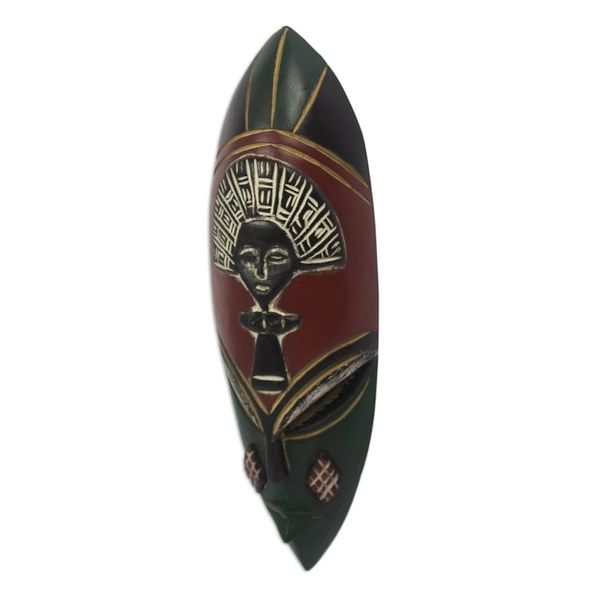 Alternate image for Hand Carved African Sese Wood Mask Doll