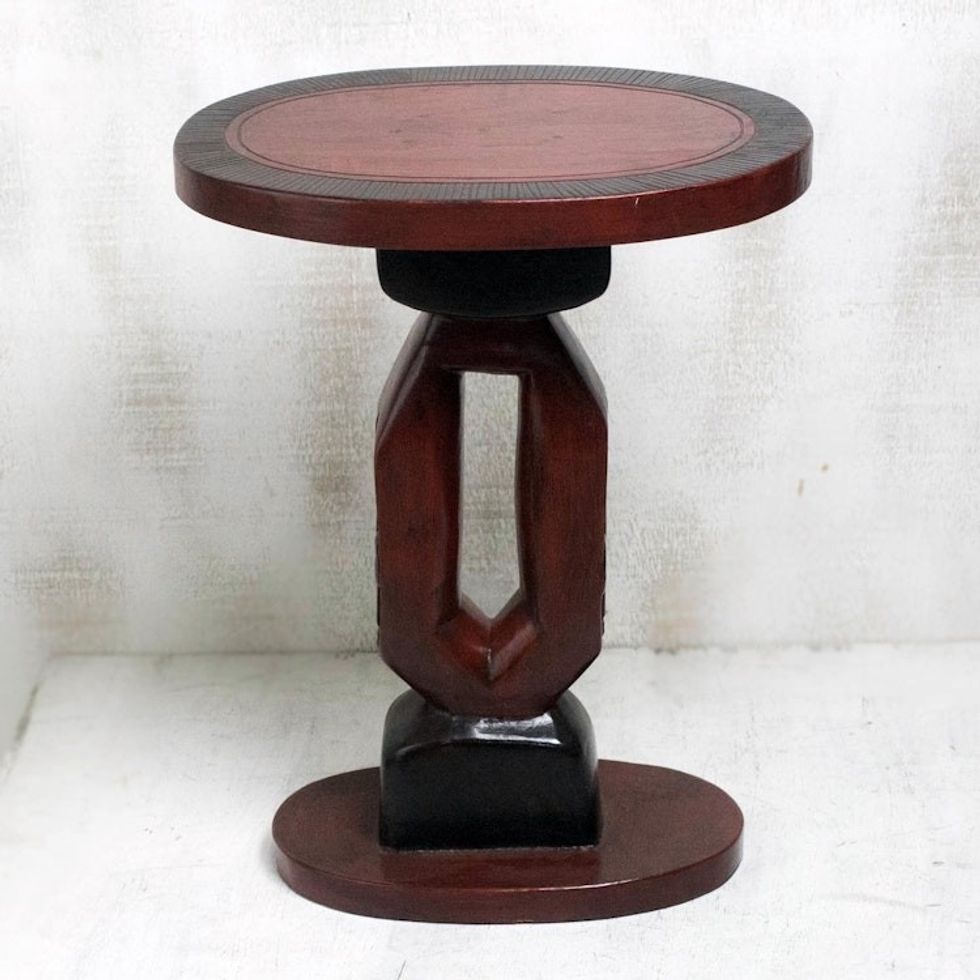 Handmade Cedar Wood Accent Table from Ghana 'Kekeli'