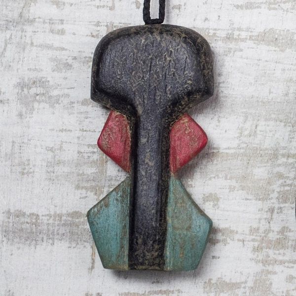 Alternate image for Handcrafted Wood African Mask Ornaments Set of 3 Kanaga Masks