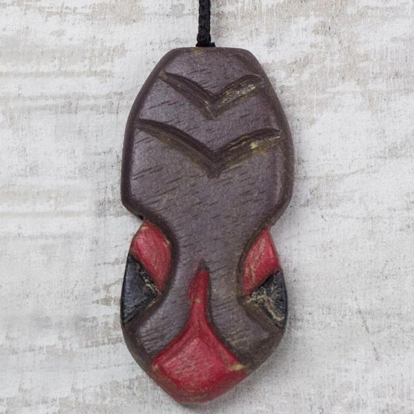 Alternate image for Handcrafted Wood African Mask Ornaments Set of 3 Kanaga Masks