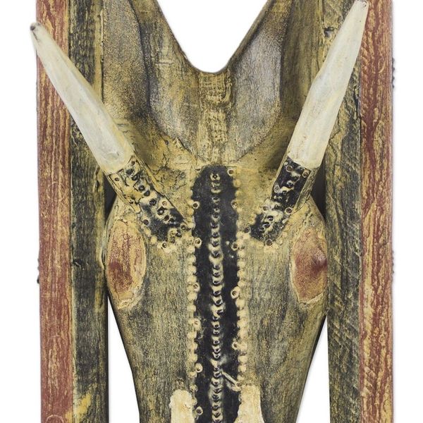 Alternate image for Rustic African Wood Horse Mask from Ghana Rustic Horse