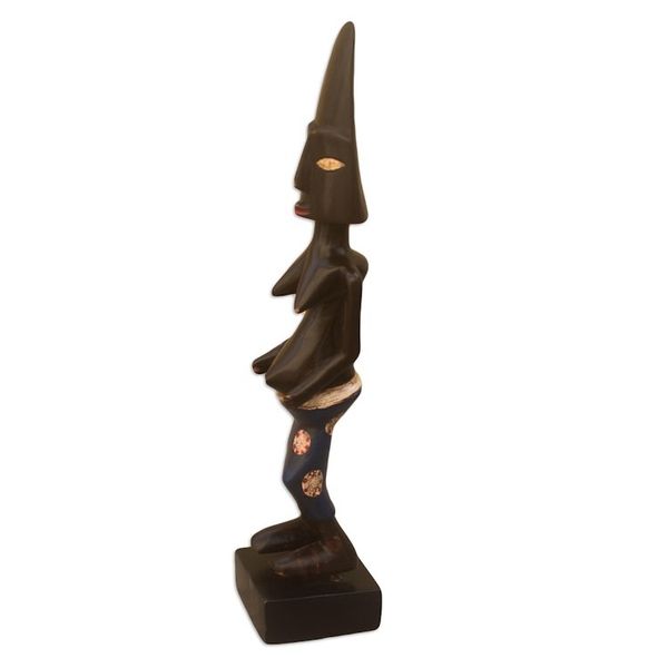 Alternate image for Hand Carved Sese Wood Statuette All is Well