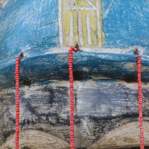 Alternate image for Damba-Themed African Wood Mask from Ghana Damba Pride