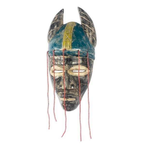 Alternate image for Damba-Themed African Wood Mask from Ghana Damba Pride