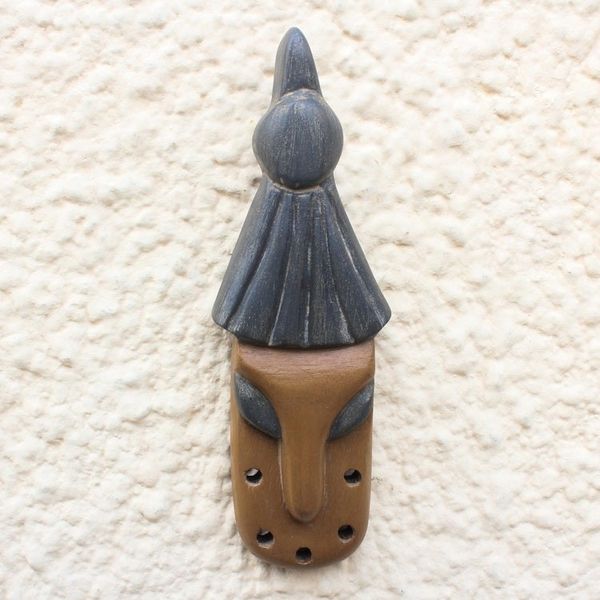 Alternate image for Hand Carved African Ofram Wood Mask The Hut