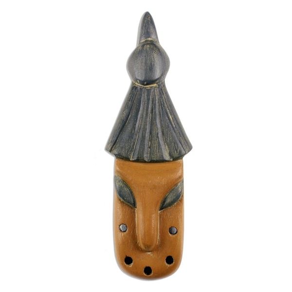 Alternate image for Hand Carved African Ofram Wood Mask The Hut